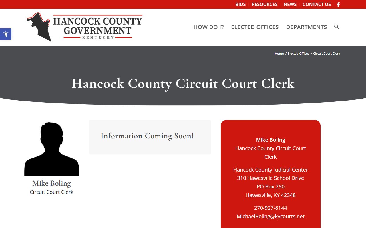 Hancock County Circuit Court Clerk records office