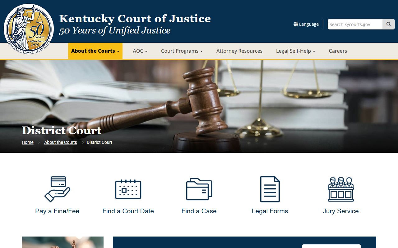 Hancock County District Court records Kentucky District Court jurisdiction