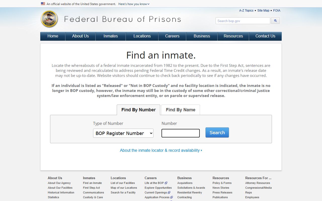 Hancock County inmate records federal inmate locator