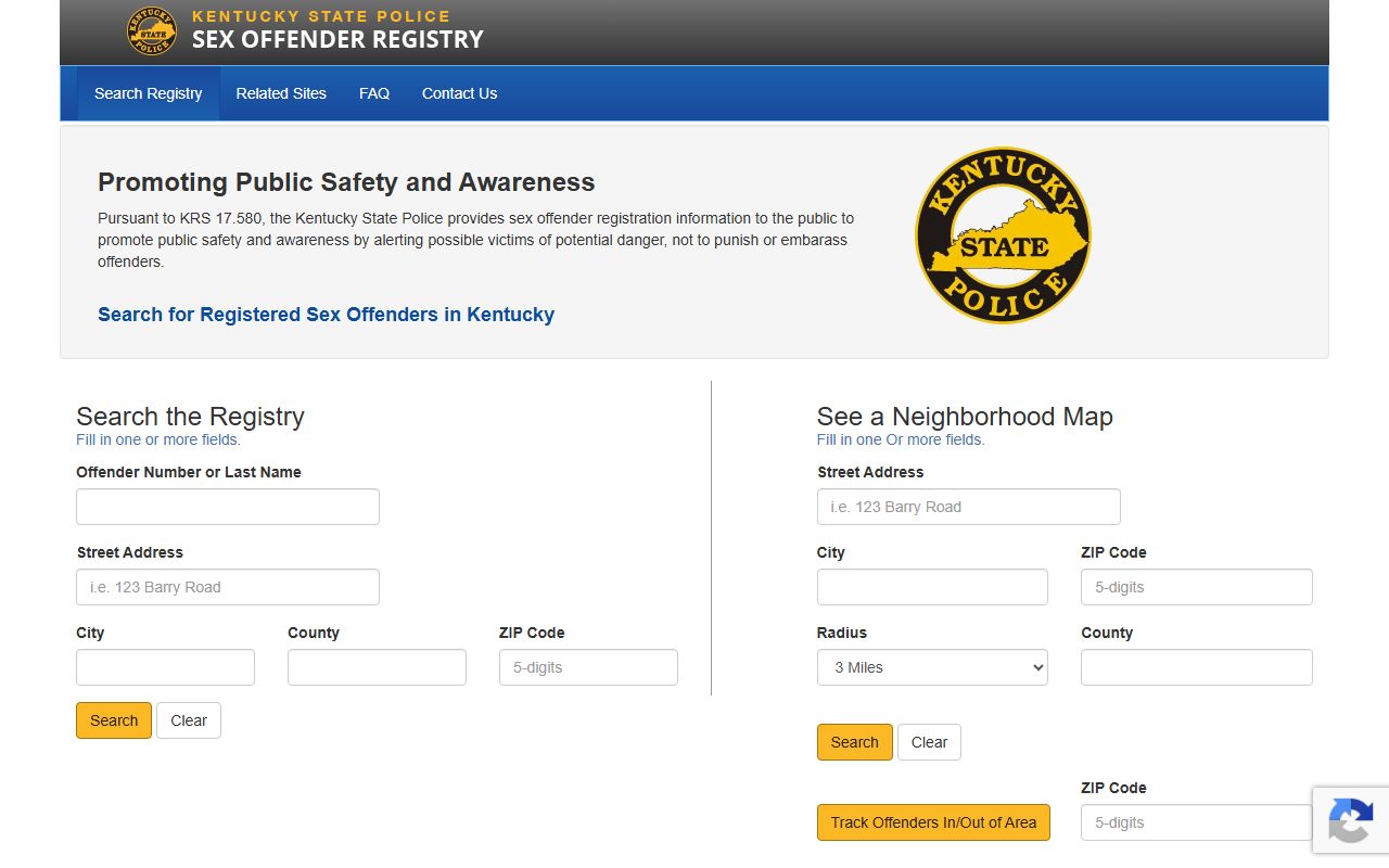 Hancock County warrant search Kentucky sex offender registry distinction